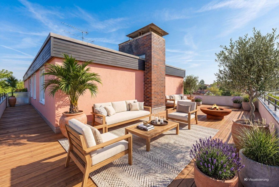 Dachterrasse Visualisierung Dachgeschosswohnung M�nchen