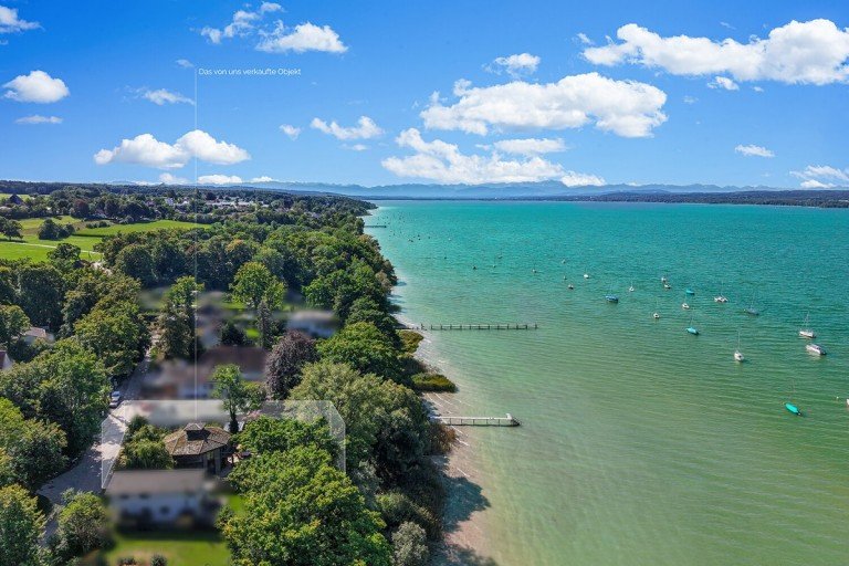  Herrsching am Ammersee / Breitbrunn am Ammersee Einfamilienhaus Einmaliges, junges sowie baubiologisches Energiehaus auf Seegrundst�ck mit Bootshaus, Bergblick