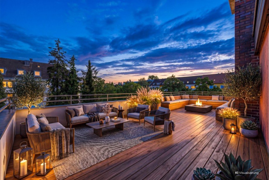 Dachterrasse Visualisierung Dachgeschosswohnung M�nchen