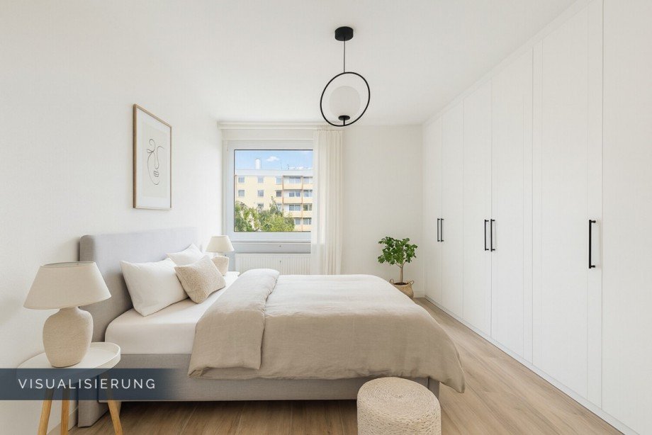 Schlafzimmer - Visualisierung Etagenwohnung M�nchen / Aubing