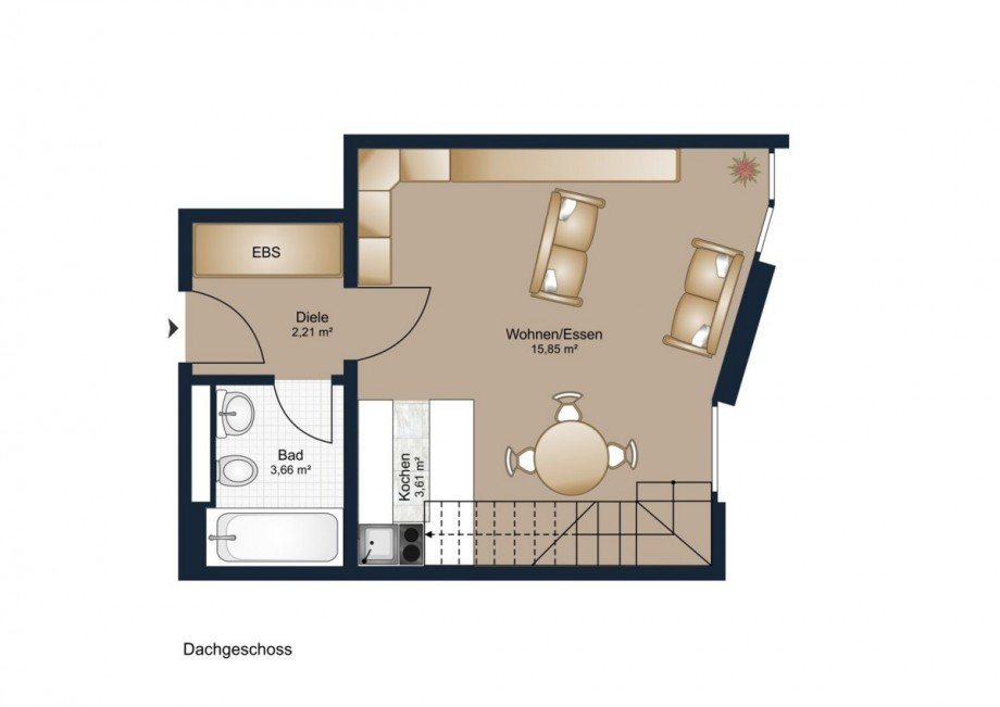  Dachgeschosswohnung M�nchen