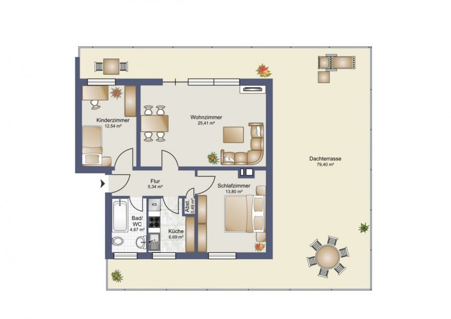  Dachgeschosswohnung M�nchen
