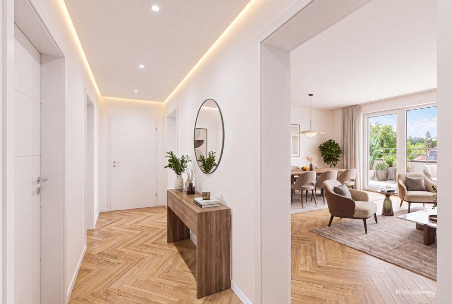 Flur Visualisierung Dachgeschosswohnung M�nchen